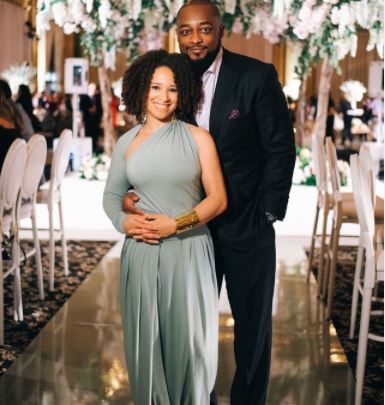 Kiya Winston and her husband Mike Tomlin flaunting one of her design